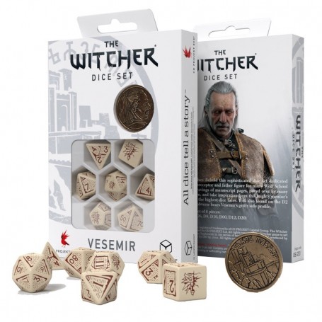 The Witcher set de dés Vesemir Le vieux loup