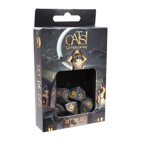 Cats set de 5 dés 10