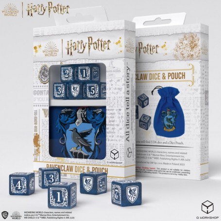 Dés D6 et sac Harry Potter : Serdaigle